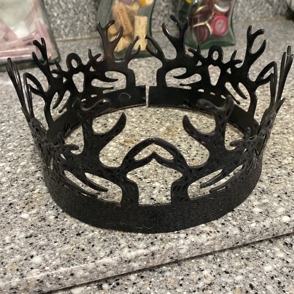 Dark night metal costume crown.